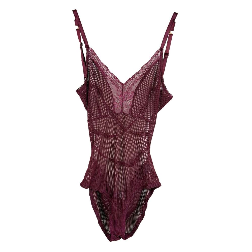 Urban Outfitters Out From Under Strappy Mesh Lace Bodysuit Womens Sz M Festival